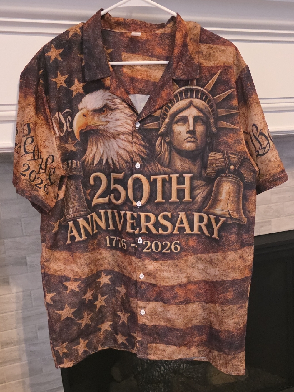 250th Anniversary Graphic Button-Down Shirt - Brown